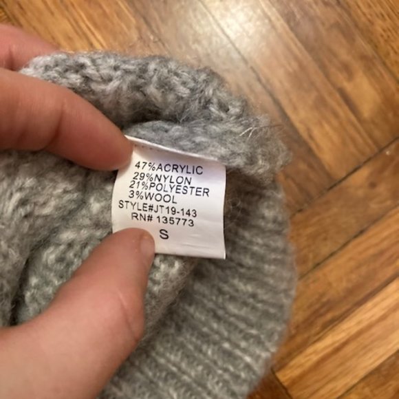 Olivaceous Gray Wool-Blend Turtleneck Sweater Size Small - Picture 3 of 4